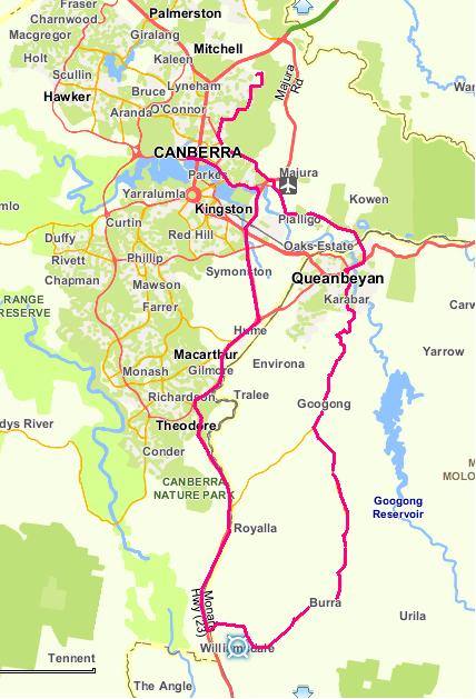 Queanbeyan Map